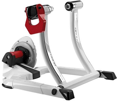 Elite Qubo Power Fluid ElastoGel Turbo Trainer - White - Silver, White - Silver